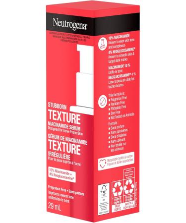Neutrogena Stubborn Texture Niacinamide Serum Paraben Free Improve Uneven Skin Facial Exfoliator Fragrance-Free 29-mL - Buy Online on GoSupps.com