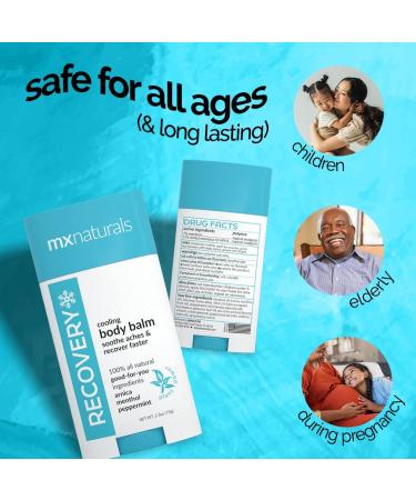 MX Naturals Recovery Cooling 2.5 Oz Body Balm for Fast-Acting Pain Relief and Swelling Reduction - Buy Online on GoSupps.com