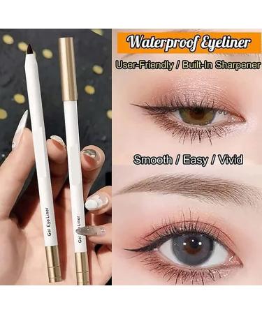 Non-Smudging Waterproof Long-lasting Eyeliner Pencil Quick Drying Long Lasting Waterproof and Sweat Proof Eyeliner Extra Fine Eyeliner with Sharpener (2Pcs Black) - Buy Online on GoSupps.com
