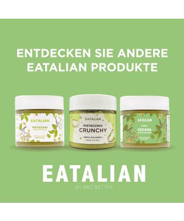 Eatalian Pistachio Cream by AMZ Vegan Sugar-Free Bread Spread Delicious 200g | Perfect for Ice Cream & Breakfast Made in Italy - Buy Online on GoSupps.com
