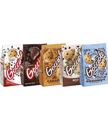 Mix Pavesi Assorted pack with Chocolate Gocciole Caramel Coconut Game and Extra Dark Biscuits with Chocolate Drops - Buy Online on GoSupps.com