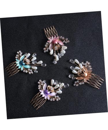 FRCOLOR Set of 2 headpieces for the bride wedding hair accessories wedding hair clips pearl hair pin tiara pearl comb pearl hair comb headpiece - Buy Online on GoSupps.com