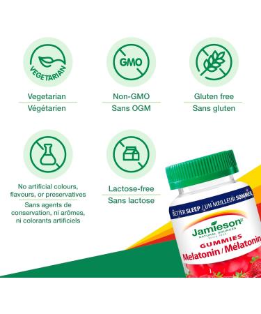 Melatonin 2.5 mg Gummies - Natural Strawberry Flavour Vegetarian Non-GMO Gluten-Free & B12 Gummy NEW 70 Gummies Nutritional Supplement - Buy Online on GoSupps.com