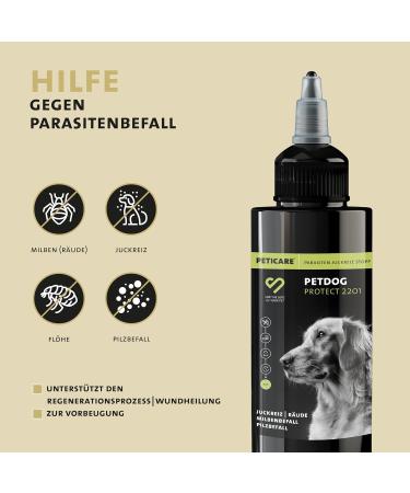 Peticare Anti-Parasite Solution for Dogs | Flea Mite & Mushroom Treatment | Relieves Itching & Supports Regeneration | Long-Lasting PRS System - 50ml - Buy Online on GoSupps.com