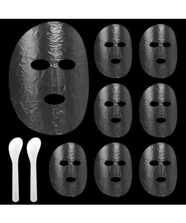 200 Sheets Face Mask Disposable Facial Plastic Mask Transparent Moisturizing Facial Sheet Face Mask Spatula Disposable Face Thin Facial Plastic Wrap Retention for Skin Care & DIY Spa Mask