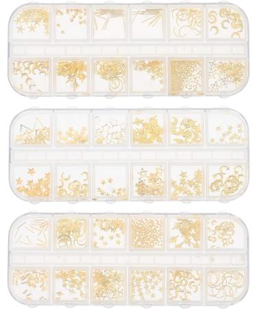 Lurrose 3 Boxes Nail rivets decoration xmas Nail charms nail jewels rhinestones nail art studs manicure decoration nativity decor nail charms for nail art jewelry 3d long box Metal - Buy Online on GoSupps.com