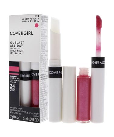 COVERGIRL Outlast All-Day Lip Color Fuchsia Forever - Long-Lasting Lipstick - Buy Online on GoSupps.com