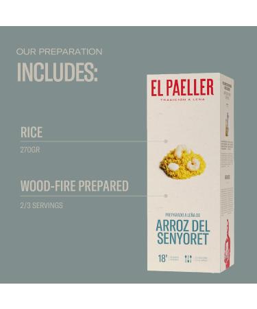 EL PAELLER - Prepared Riz del Senyoret | Authentic Flavor Handcrafted | With Seafood Broth Cuttlefish and Shrimp | 100% Natural Ingredients | For 2-3 People Gluten Free - Buy Online on GoSupps.com