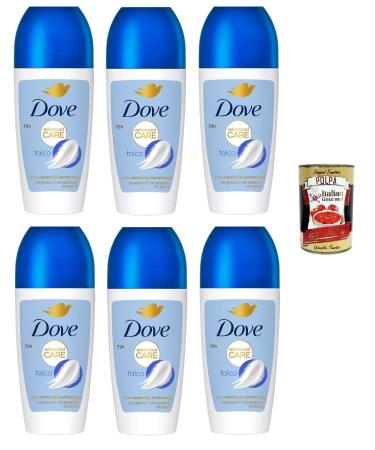 Italian Gourmet E.R. Dove Advanced Care Talk Roll-On Antiperspirant Deodorant (6-pack) - Gentle formula with triple moisturizing action up to 48-hour protection 50ml + Italian Gourmet Polpa 400g