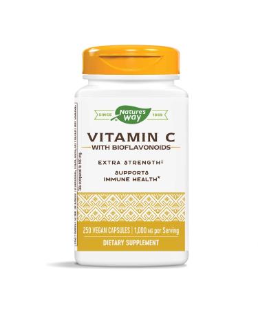 Nature's Way Vitamin C with Bioflavonoids 1000 mg 250 Vegan Capsules