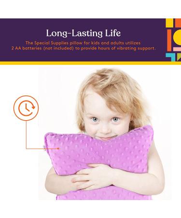 Special Supplies Vibrating Pillow | Sensory Calming Aid | Plush Minky Soft Cover | Therapy Stimulation Bumps | Purple - Buy Online on GoSupps.com
