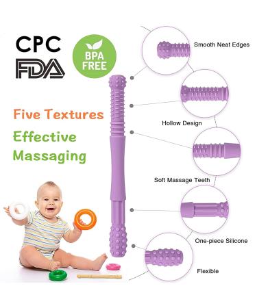 Buy Silicone Bite Ring & Tube for Babies | Soft Sensory Teething Toys with Cleaning Brush - International Shipping - Buy Online on GoSupps.com
