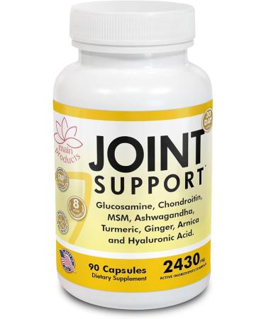 Main Products Joint Support - Glucosamine Chondroitin MSM Hyaluronic Acid Ashwagandha Turmeric Ginger Arnica - 2430mg Joint Support Supplement Micronized 90 Capsules. - Buy Online on GoSupps.com