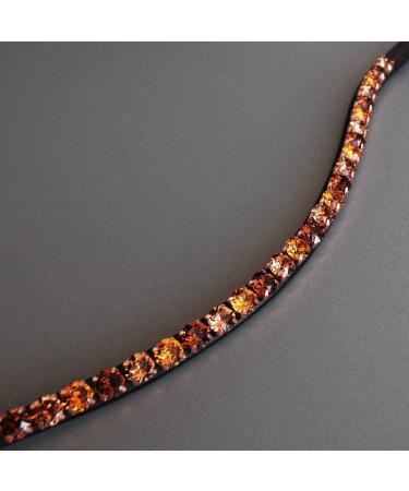 Designer Brown 'Wood' Herring Straps for Happiness Horses - Hand-Sewn with Glitter Stones for Ponies | Premium Black Leather - Buy Online on GoSupps.com