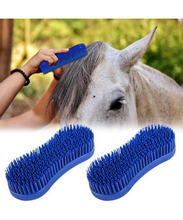 2 Pcs Silicone Horse Cleaning Grooming Brush Horse Grooming Brush Equestrian Massage Tool for Horse Grooming Care - Buy Online on GoSupps.com