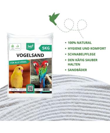 Best Home Bird Sand - Quartz Sand for Cages 0.8-1.4 mm | 5 KG Ideal for Birds - Buy Online on GoSupps.com