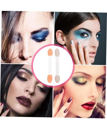 BIUDECO 100pcs Double Ended Eyeshadow Brush Eyeshadow Makeup Tool Makeup Brush Sponge Eyeshadow Stick Cosmetic Tool Eye Makeup Applicator Sponge Brush Cosmetic Applicator Dual-side 6.5x1.3cm White - Buy Online on GoSupps.com