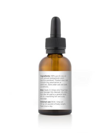 Buy Teliaoils 1 Fl Oz Pomegranate Seed Oil - 100% Pure Cold Pressed Extra Virgin Food Grade | International Shipping Available - Buy Online on GoSupps.com