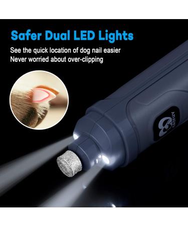 Casfuy Claw Grinder for Dogs & Cats - 2 LED Lights 2 Speeds Quiet & Powerful - Perfect for Small & Medium Pets - Navy Blue - Buy Online on GoSupps.com