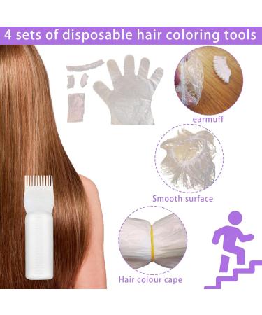 Hair Applicator Bottle 160ml with Hair Dye Kit - Root Comb Applicator & Portable Hair Bleach Kit for Home & Barber Shop - Buy Online on GoSupps.com