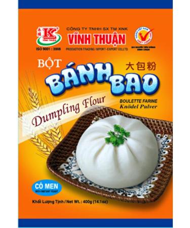 Vinh Thuan VT Asian Dumpling Flour Bot Banh Bao 2 Pack of 400g Traditional Vietnamese Chinese Rice Dumpling Bun For Meat Vegan Halal Recipes - Buy Online on GoSupps.com
