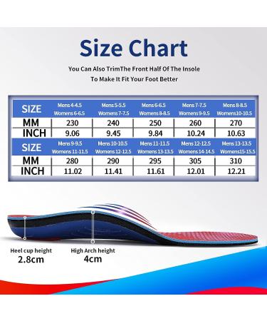 Walkomfy Heavy Duty Orthotics - Plantar Fasciitis High Arch Support Insoles for 210+ lbs Men & Women with Flat Feet - Absorb Shock - Size Men's 10-10.5 / Women's - Buy Online on GoSupps.com