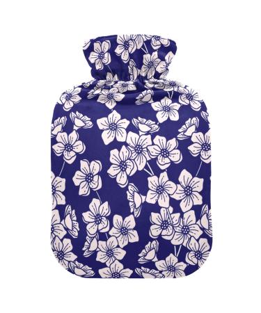 Hot water bottles with cover flowers botanical blossom hot water bag for pain relief headache hot water bag 2 liters