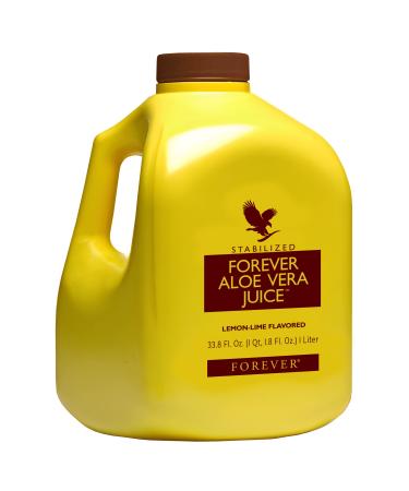 1 Liter Aloe Vera Juice. Forever Living Lemon-Lime Flavored Aloe Juice. Pure Aloe Vera Juice Made with Pure Aloe Vera Plant 33.8 Fl Oz (Pack of 1)