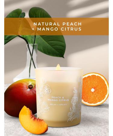 Large Peach Mango Tropical Citrus Candle - Natural Soy Aromatherapy Jar - Long Lasting 10.6 oz Fresh Summer Scent for Home - Perfect Gift for Men & Women - Buy Online on GoSupps.com