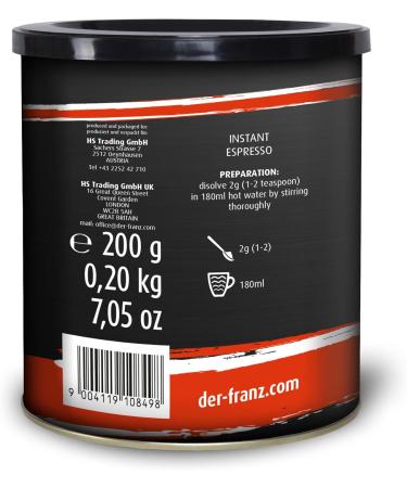 HS Trading DERFRANZ Espresso Instant Coffee 200 g Unflavored - Buy Online on GoSupps.com