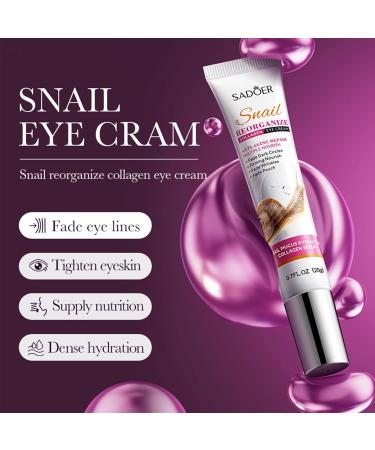 Snail Repair Eye Cream - Anti-Aging Hydrating Dark Circle Reducer with Snail Mucin & Collagen - Buy Online on GoSupps.com
