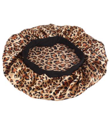 Tvoip Silk Hair Bonnet for Sleeping and Shower - Leopard Print - Buy Online on GoSupps.com