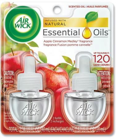 Air Wick Scented Oil Twin Refill - Apple Cinnamon Medley (2x0.67 Oz) | International Shipping Available - Buy Online on GoSupps.com