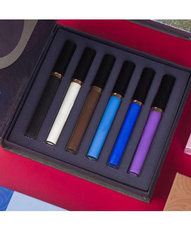 Charming Lasting Mascara 6-Piece Colorful Waterproof Mascara for Eyelashes Makeup Cosmetic with Black White Brown Light Blue Purple Blue Cargoti - Buy Online on GoSupps.com