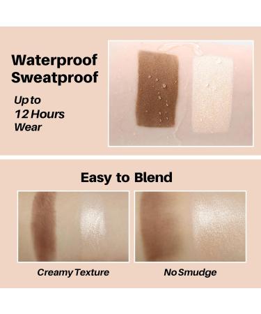 FV Contour Stick Dual-Ended Contouring Highlighter Stick Professional Makeup Waterproof Cream Contour Wand for Perfect Look Face Brighten Facial Shade Contouring Pen 0.26oz/7.5g (Light/Meidum) - Buy Online on GoSupps.com