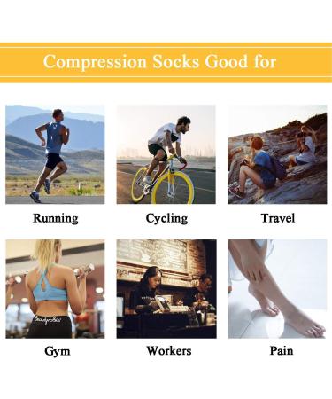 Chic Diary Compression Stockings for Men & Women | Thrombosis Socks for Running Travel & Pregnancy | L-XL Coffee Brown - Buy Online on GoSupps.com