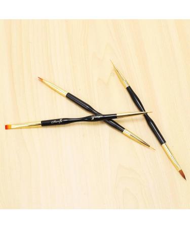 Jiklophg 3 Piece Set Nail Art Pen Double Headed Nail UV Gel Painting Brush Stick Manicure Decoration Tool Tips Draw Line Flower Kit - Buy Online on GoSupps.com