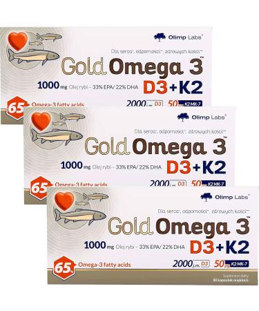  T-Nutrition Goldd OMEGA 3 D3 500 IU + K2 Capsules | EPA DHA Fish Oil | Pureest Source for Omega Fatty Acids (90 Capsules) - Buy Online on GoSupps.com