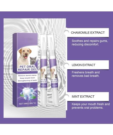  Fravsiu Oral Care Gel for Dogs and Cats Pet Dental Cleaner Oral Repair Gel for Dogs Refreshing for Animals 5ml 1.2 x 12.7 cm/0.51 x 4.96 - Buy Online on GoSupps.com