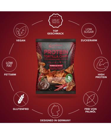 IronMaxx Vegan Tortillas - High Protein Barbecue Style | Low-Fat Gluten-Free Snack 60g - Buy Online on GoSupps.com