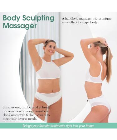 Anti-Cellulite Massage Device - Electric Handheld Lymph Drainage Tool with 3 Washable Pads for Belly Legs & Arms - Buy Online on GoSupps.com