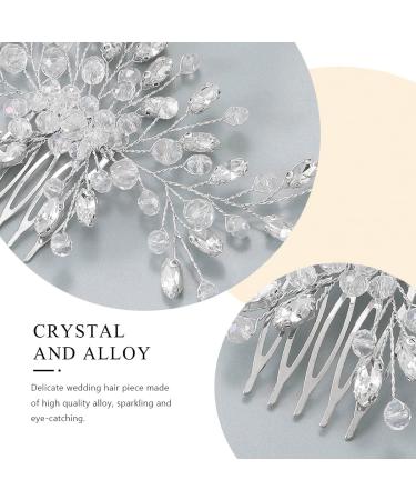 Crystal Bride Wedding Hair Comb - Silver Rhinestone Bridal Hair Piece for Women & Girls - Buy Online on GoSupps.com