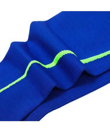 Calf Compression Sleeves Men Running Socks - 2 Pairs, 15-20mmHg Support for Shin Relief & Varicose Leg, Breathable Medical Brace Wrap (Black+Blue, XXL) - Buy Online on GoSupps.com