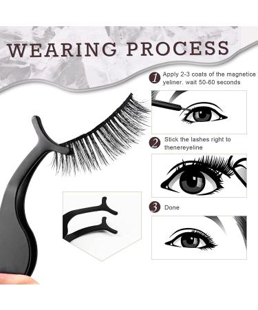 3D 5D Magnetic Eyelash Kit - 20 Styles, 4 Magnetic Eyeliners & 2 Tweezers - No Glue Needed - Natural Look for Women and Girls - 26 Piece Set - Buy Online on GoSupps.com