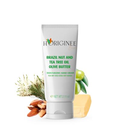 H ORIGIN E - Brazilian Nut Hand Cream - Feel The Amazon Power on Your Hands Melaleuca & Olive Butter - Omega 3 & 6 - Hydrating & Moisturizing Hand Cream - Vegan & Natural Formula - 2.11 oz