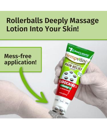 Hempvana Rollerball Lidocaine with Hemp Seed Oil 2.5oz - Target & Desensitize Nerves - Mess-Free Application - As Seen on TV - Buy Online on GoSupps.com