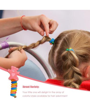 Colorful Telephone Wire Hair Bands | Colorful Braided phone Wire Hair Ties - Comfortable Phone Cord Wear-Resistant Ponytail Holder Hair Ties for Kids 3-6 - Buy Online on GoSupps.com