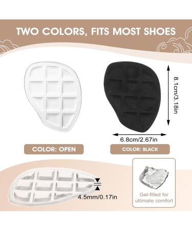 4 Pairs Metatarsal Pads for Women - Anti-Sliding Forefoot Cushions for Open Toe Shoes | Ball of Foot & Heel Inserts for All-Day Comfort & Pain Relief (Clear & Black - Buy Online on GoSupps.com