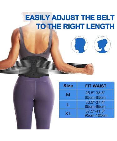 Back Brace for Women & Men - Immediate Pain Relief, Breathable Lumbar Support Belt - Adjustable Waist Trimmer for Heavy Lifting, Sciatica, Herniated Disc - Size M - Buy Online on GoSupps.com