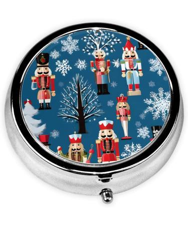 Women s Nutcracker Ballet Xmas Dance Round Pill Box - 3 Compartment Portable Travel Organizer for Medicine & Vitamins - Buy Online on GoSupps.com